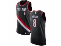 Women Nike Portland Trail Blazers #8 Al-Farouq Aminu Black Road NBA Jersey - Icon Edition