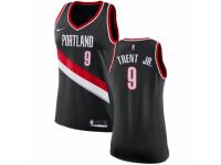 Women Nike Portland Trail Blazers #9 Gary Trent Jr.  Black NBA Jersey - Icon Edition