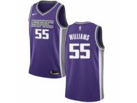Women Nike Sacramento Kings #55 Jason Williams Purple Road NBA Jersey - Icon Edition