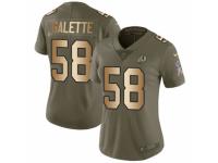 Women Nike Washington Redskins #58 Junior Galette Limited Olive/Gold 2017 Salute to Service NFL Jersey