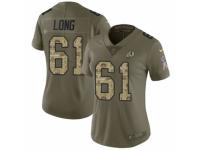 Women Nike Washington Redskins #61 Spencer Long Limited Olive/Camo 2017 Salute to Service NFL Jersey