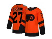 Women Philadelphia Flyers #27 Ron Hextall Adidas Orange Authentic 2019 Stadium Series NHL Jersey