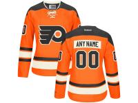 WoMen Philadelphia Flyers Reebok Orange Premier Alternate Custom Jersey