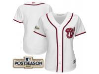 Women Washington Nationals White 2017 Postseason Patch Cool Base Team Jersey