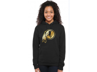 Women Washington Redskins Pro Line Black Gold Collection Pullover Hoodie