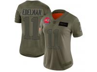 Women's #11 Limited Julian Edelman Camo Football Jersey New England Patriots 2019 Salute to Service