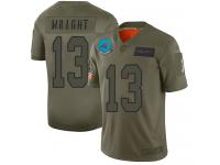 Women's #13 Limited Jarius Wright Camo Football Jersey Carolina Panthers 2019 Salute to Service