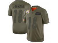 Women's #18 Limited Diontae Johnson Camo Football Jersey Pittsburgh Steelers 2019 Salute to Service
