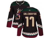 Women's Adidas Alex Galchenyuk Authentic Black Alternate NHL Jersey Arizona Coyotes #17