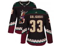 Women's Adidas Alex Goligoski Authentic Black Alternate NHL Jersey Arizona Coyotes #33