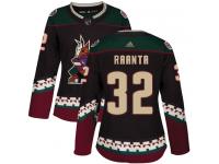 Women's Adidas Antti Raanta Authentic Black Alternate NHL Jersey Arizona Coyotes #32