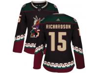 Women's Adidas Brad Richardson Authentic Black Alternate NHL Jersey Arizona Coyotes #15