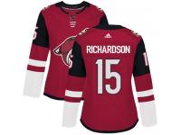 Women's Adidas Brad Richardson Authentic Burgundy Red Home NHL Jersey Arizona Coyotes #15