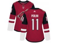 Women's Adidas Brendan Perlini Authentic Burgundy Red Home NHL Jersey Arizona Coyotes #11