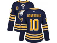 Women's Adidas Buffalo Sabres #10 Dale Hawerchuk Premier Navy Blue Home NHL Jersey