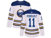 Women's Adidas Buffalo Sabres #11 Gilbert Perreault Authentic White 2018 Winter Classic NHL Jersey