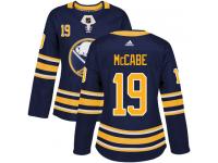 Women's Adidas Buffalo Sabres #19 Jake McCabe Premier Navy Blue Home NHL Jersey