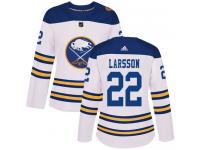 Women's Adidas Buffalo Sabres #22 Johan Larsson Authentic White 2018 Winter Classic NHL Jersey