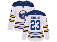 Women's Adidas Buffalo Sabres #23 Sam Reinhart Authentic White 2018 Winter Classic NHL Jersey