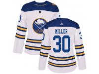 Women's Adidas Buffalo Sabres #30 Ryan Miller Authentic White 2018 Winter Classic NHL Jersey