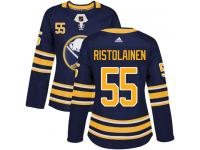 Women's Adidas Buffalo Sabres #55 Rasmus Ristolainen Authentic Navy Blue Home NHL Jersey