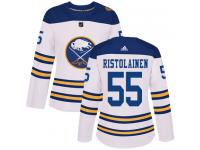 Women's Adidas Buffalo Sabres #55 Rasmus Ristolainen Authentic White 2018 Winter Classic NHL Jersey