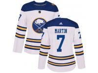 Women's Adidas Buffalo Sabres #7 Rick Martin Authentic White 2018 Winter Classic NHL Jersey