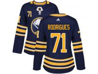 Women's Adidas Buffalo Sabres #71 Evan Rodrigues Authentic Navy Blue Home NHL Jersey