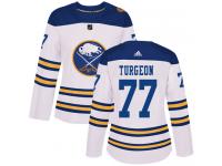 Women's Adidas Buffalo Sabres #77 Pierre Turgeon Authentic White 2018 Winter Classic NHL Jersey