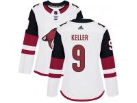 Women's Adidas Clayton Keller Authentic White Away NHL Jersey Arizona Coyotes #9