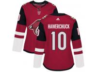 Women's Adidas Dale Hawerchuck Authentic Burgundy Red Home NHL Jersey Arizona Coyotes #10