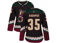 Women's Adidas Darcy Kuemper Authentic Black Alternate NHL Jersey Arizona Coyotes #35