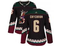 Women's Adidas Jakob Chychrun Authentic Black Alternate NHL Jersey Arizona Coyotes #6