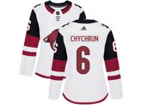 Women's Adidas Jakob Chychrun Authentic White Away NHL Jersey Arizona Coyotes #6