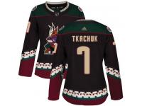 Women's Adidas Keith Tkachuk Authentic Black Alternate NHL Jersey Arizona Coyotes #7