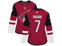 Women's Adidas Keith Tkachuk Authentic Burgundy Red Home NHL Jersey Arizona Coyotes #7