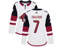Women's Adidas Keith Tkachuk Authentic White Away NHL Jersey Arizona Coyotes #7
