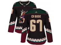 Women's Adidas Lawson Crouse Authentic Black Alternate NHL Jersey Arizona Coyotes #67