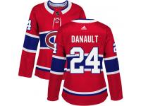 Women's Adidas Montreal Canadiens #24 Phillip Danault Authentic Red Home NHL Jersey