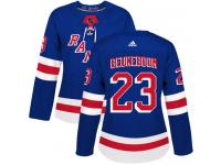Women's Adidas New York Rangers #23 Jeff Beukeboom Royal Blue Home Authentic NHL Jersey