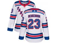 Women's Adidas New York Rangers #23 Jeff Beukeboom White Away Authentic NHL Jersey