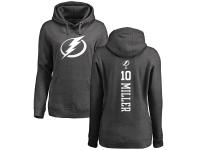 Women's Adidas NHL Tampa Bay Lightning #10 J.T. Miller One Color Backer Charcoal Pullover Hoodie Adidas