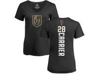 Women's Adidas NHL Vegas Golden Knights #28 William Carrier Backer Slim Fit V-Neck Black T-Shirt Adidas