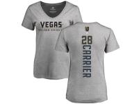 Women's Adidas NHL Vegas Golden Knights #28 William Carrier Backer Slim Fit V-Neck Gray T-Shirt Adidas