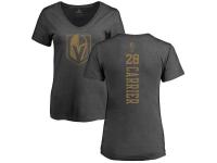 Women's Adidas NHL Vegas Golden Knights #28 William Carrier One Color Backer Charcoal T-Shirt Adidas