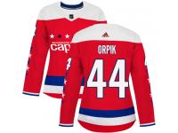 Women's Adidas NHL Washington Capitals #44 Brooks Orpik Authentic Alternate Jersey Red Adidas