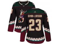 Women's Adidas Oliver Ekman-Larsson Authentic Black Alternate NHL Jersey Arizona Coyotes #23