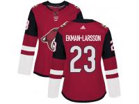 Women's Adidas Oliver Ekman-Larsson Authentic Burgundy Red Home NHL Jersey Arizona Coyotes #23