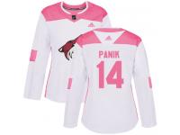 Women's Adidas Richard Panik Authentic White Pink NHL Jersey Arizona Coyotes #14 Fashion