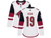 Women's Adidas Shane Doan Authentic White Away NHL Jersey Arizona Coyotes #19